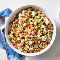 Lemony Lentil Salad with Feta