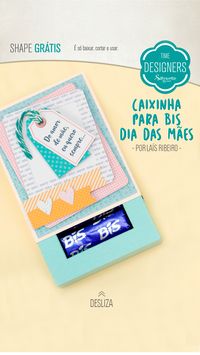 Aprenda a fazer esta linda caixa bis de Dia das Mães, que comporta 8 chocolates Bis. Este passo a passo super fácil tem moldes grátis para você cortar na Silhouette. No arquivo, você encontra algumas partes já personalizadas para imprimir, cortar e decorar a frente da sua caixinha e encantar ainda mais as mamães e seus clientes que vão presenteá-las. Corra para o Blog Silhouette Brasil, baixe seus moldes grátis e comece a produzir estas lindezas agora mesmo! Vai ser sucesso!