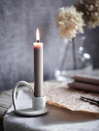 Handmade Stoneware Candle Holder | Scandi Stoneware Candle Holder