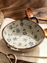 Baby Blue  Collar  Porcelain   Embellished   Kitchen & Dining