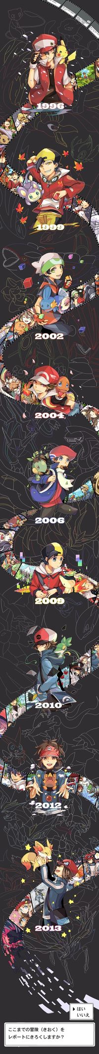 All of the amazing years of Pokemon! Here's to another great year and hopefully many more!!!