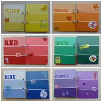 Paint sample color books.  Teach colors and that there are different shades of each color.