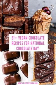 31+ Vegan Chocolate Recipes for National Chocolate Day: Get our favorite vegan chocolate recipes to Celebrate National chocolate Day! All recipes are 100% plant-based.