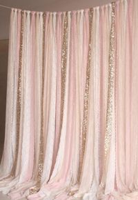 pale pink white Lace, gold Sparkle fabric photobooth backdrop Wedding ceremony stage,birthday,baby shower party curtain backdrop nursery the backdrop is made with high quality elastic lace trimming,very soft, its also perfect to be used as curtain. Washing method：Hand wash CUSTOMIZE: