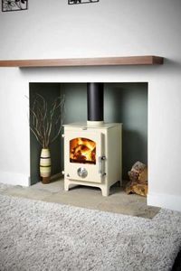 Cream log burner