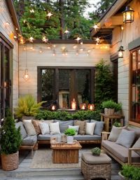 Harmonizing rustic charm and contemporary elegance, the design approach for a modern farmhouse patio. Transforms green-covered outdoor spaces into stylish, functional retreats. This concept melds clean lines with natural elements, offering a fresh nod to pastoral beauty in serene patio settings.