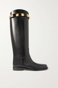 When it comes to fall and winter wardrobes, a pair of black leather boots are non-negotiable. Valentino Garavani's are made from smooth leather in a comfortable, knee-high shape and decorated with oversized versions of the house's iconic pyramid studs - remove the embellished strap for a more pared-back look.