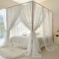 PRICES MAY VARY. PACKAGE INCLUDING - 1 X Mosquito Net (No including Frame/Post/Bracket).If you need stainless steel frame/post/bracket, you can purchase it from our shop too. PREMIUM QUALITY –Our premium quality bed canopy is made up of Double Cotton and Soft Modern Linen which provide a natural protection without requiring any insecticide treatment.It is beautiful for your bed curtain to decorate by providing a draped canopy over your bed . UNNIQUE DESIGN AND COMFORTABLE FOR SLEEPING - It desig