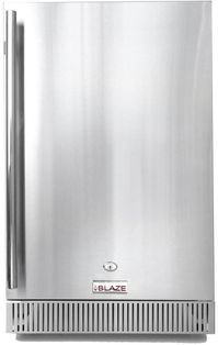 Blaze BLZSSRF40DH 20 Inch Built-In Compact Outdoor Refrigerator with 4.1 cu. ft. Capacity, 3 Adjustable Wire Shelves, Right Hinge with Reversible Doors, Door Lock and UL Approved