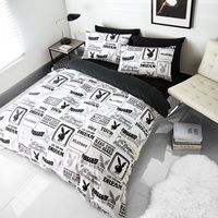 Keep it classic with this bold monochrome design. The iconic rabbit head motif in white is set on a black base with a slogan reverse. From the original lifestyle brand, perfect for modern living. Size: Double - 2 Standard Pillowcases