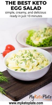 This keto egg salad is tasty and flexible, great for breakfast on low-carb toast or lunch in a lettuce wrap. It's made with easy, creamy ingredients and is ready in just 10 minutes. This recipe is gluten-free, low-carb, paleo, and Whole30-friendly, and you can adjust it to fit your dietary preferences.