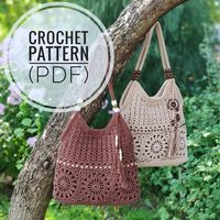 ***This is an English PDF crochet pattern bag not a finished item*** This 49 page summer bag pattern includes detailed instructions with lots of photos and g