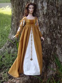 "Lady Autumn" Medieval Renaissance Couture Dress for Tonner Dolls - by Morgan May @ Stardust Dolls - http://www.stardustdolls.com