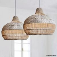 Modern Hand-woven Bamboo Pendant Light Rattan Bamboo Weaving - Etsy