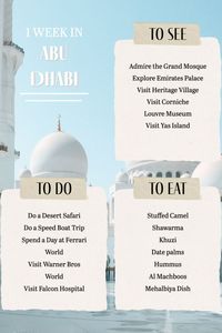 Ultimate checklist for one week trip to Abu Dhabi, what to see, todo, to eat, need to visit Abu Dhabi, UAE, trip, grand mosque, what to do, esencial, travel guide, travel tips, travel hacks, adventure travel, Dubai travel, camel