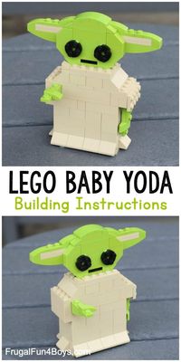 Baby Yoda built from Lego! So cute!