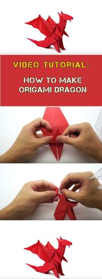 how to make red origami dragon video tutorial More