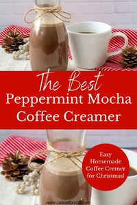 This is the best Peppermint Mocha Coffee Creamer, make delicious peppermint mocha lattes at home! This easy homemade peppermint mocha creamer is easy to make and is delicious for holiday breakfast, perfect for Christmas morning. This delicious homemade peppermint mocha creamer recipe uses a few ingredients and is perfect for weekend breakfast or brunch. The best peppermint mocha coffee creamer recipe! www.casualfoodist.com