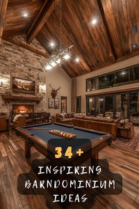 Discover 34 inspiring barndominium ideas that blend rustic charm with modern comfort. 🏡 From open spaces to cozy interiors, these designs offer unique ways to enjoy barn-style living. Ready to transform your home with barndominium flair? Click to explore all the inspiring ideas! #Barndominium #RusticLiving #HomeDesign #BarnStyle #UniqueSpaces #InteriorInspo #HomeIdeas