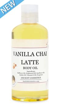 Our rich blend of vanilla and aromatic spices, infused into a luxurious oil to nourish, soothe, and enrobe your skin in cozy comfort. Experience the delightful aroma of a comforting chai latte while achieving velvety-smooth, hydrated skin Smells Like: warm and comforting blend of vanilla and chai spices  Ingredients: S