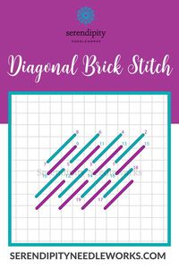 See how you can use the Diagonal Brick Stitch in your next needlepoint project!! Looking for more Stitch Diagrams? Get a library full of over 100+ decorative Needlepoint Stitches!! 

An Online Needlepoint Stitch Library That Gives You Access To Hundreds Of Decorative Stitches - And How To Use Them - At The Click Of A Button!