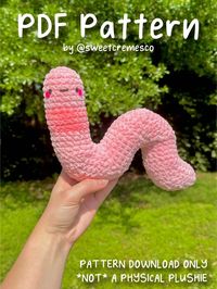 Worm Crochet Pattern PDF Download - Etsy