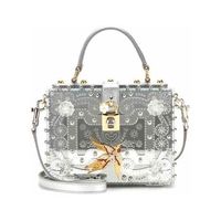 Dolce & Gabbana Dolce Large Embellished Shoulder Bag (27.655 BRL) ❤ liked on Polyvore featuring bags, handbags, shoulder bags, white shoulder handbags, white purse, embellished handbags, shoulder bag purse and dolce gabbana handbag