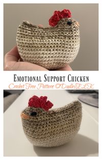 Emotional Support Chicken Crochet Free Pattern