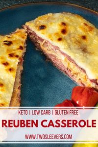 Reuben Casserole | Low Carb Reuben Casserole | Keto Reuben Casserole | Low Carb Reuben Recipe | Reuben Casserole Recipe | Reuben Casserole Recipes | Baked Reuben Casserole | TwoSleevers | #twosleevers #reuben #reubencasserole #ketorecipes #lowcarbrecipes