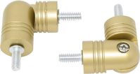 Amazon.com: MERIVILLE Hinged Elbow Connector - Designed for Bay Window Curtain Rods or Corner Drapery Rods up to 1-inch Diameter, Royal Gold, 2 Pcs : Home & Kitchen