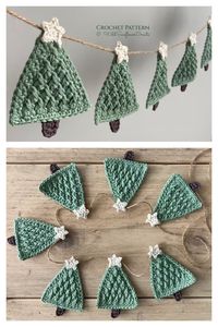 Décoration d'arbre de Noël et modèle de crochet de guirlande