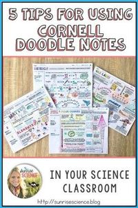 Middle schoolers love Cornell Doodle notes! And they are easy and effective tools for delivering content in a student-centered way. Here are 5 tips for using them in your middle school science class!