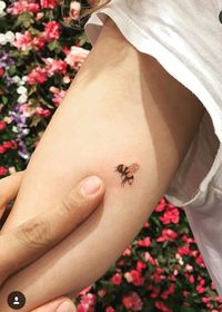 Simple bee tattoo