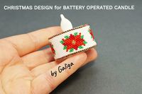 Christmas Poinsettia LED Tea Light Candle Cover Pattern