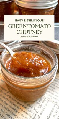 Don't let your green tomatoes go to waste - make this easy green tomato chutney that combines the tangy goodness of green tomatoes with a touch of sweetness. Perfect as a topping for meats and veggies or spread on sandwiches and wraps.