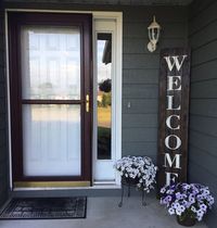 Oversized Front Door Front Patio Rustic "Welcome" Pallet Sign