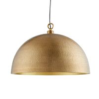 Rodan Hammered Brass Metal Dome Pendant Light + Reviews | Crate and Barrel