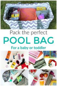 Pool bag essentials for a baby or toddler: How to pack your pool bag: What to include plus a free printable checklist with all the essentials