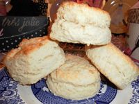 I have been using this recipe for years from the first cookbook that I ever owned, my Betty Crockers Big Red Cookbook, from my high school home economics class. I make these for my mom, and she loves them. Having my moms seal of approval guarantees these are good because she knows her biscuits. My moms mother (my grandma) made handmade biscuits two to three times every single day during my moms childhood growing up on a farm.