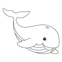 Laughing Whale coloring page