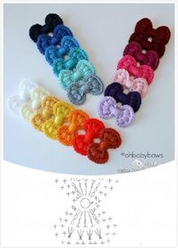 crochet bow, chart