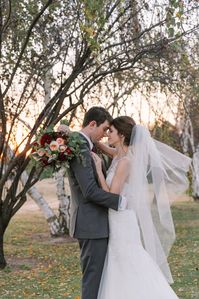 SINCERITY - Waltz Length Simple Wedding Veil, Raw Edge Ballet Bridal Veil perfect for a destination wedding! Request free tulle samples and styling advice by clicking through. #bridalstyle #weddingdress #weddingveil #destinationwedding #classicupdo