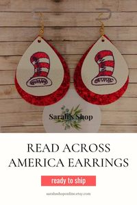 Get these earrings for Read Across America and show the most spirit and love for reading. These earrings are easy to wear all day and lightweight.