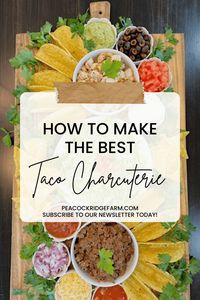 How to Make The Best Taco Charcuterie. Make taco Tuesday an event to remember! Learn how to make the best taco charcuterie for your next party. It's a delicious, easy and stylish way to feed a crowd. Get excited for taco Tuesday with this delicious and easy-to-make charcuterie board! Feed a crowd in style and make every party the most flavorful one yet.