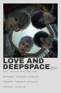 Do NOT repost | Love and Deepspace | Minimalist/polaroid poster | Otome Dating Sim game | Xavier | Rafayel | Zayne | Sylus