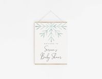 Winter Baby Shower Welcome Sign template