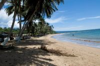 Playa en la isla de Bioco, Guinea Ecuatorial.