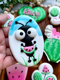 #justdarlicious  #CookieArtist  #cookiedecorating #sugarcookies  #royalicing #customcookies #customsugarcookies #royalicingcookies #cookieart  #edibleart  #decoratedcookies  #portlandoregoncookies    #pdxcookies #favors #cookiefavors #partyfavors #oneinamelon #watermeloncookies #littlegirlcookies#royalicingtransfers #antcookies #picnicantcookies #birthdaycookies