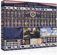 American History Jigsaw Puzzles 1000 Pieces, United States Puzzles for Adults Featuring USA Map, Presidents, Flag, American President Puzzle as History Home Decor