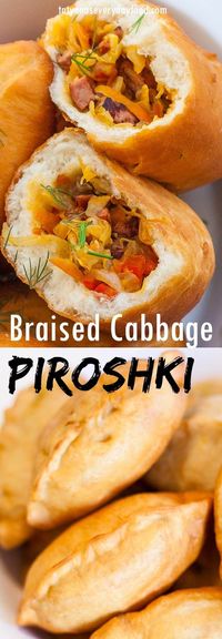 Braised Cabbage Piroshki Recipe (video) - Tatyanas Everyday Food